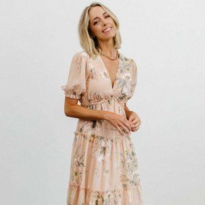 Baltic Born NWT Santorini Blush Floral Maxi Dress